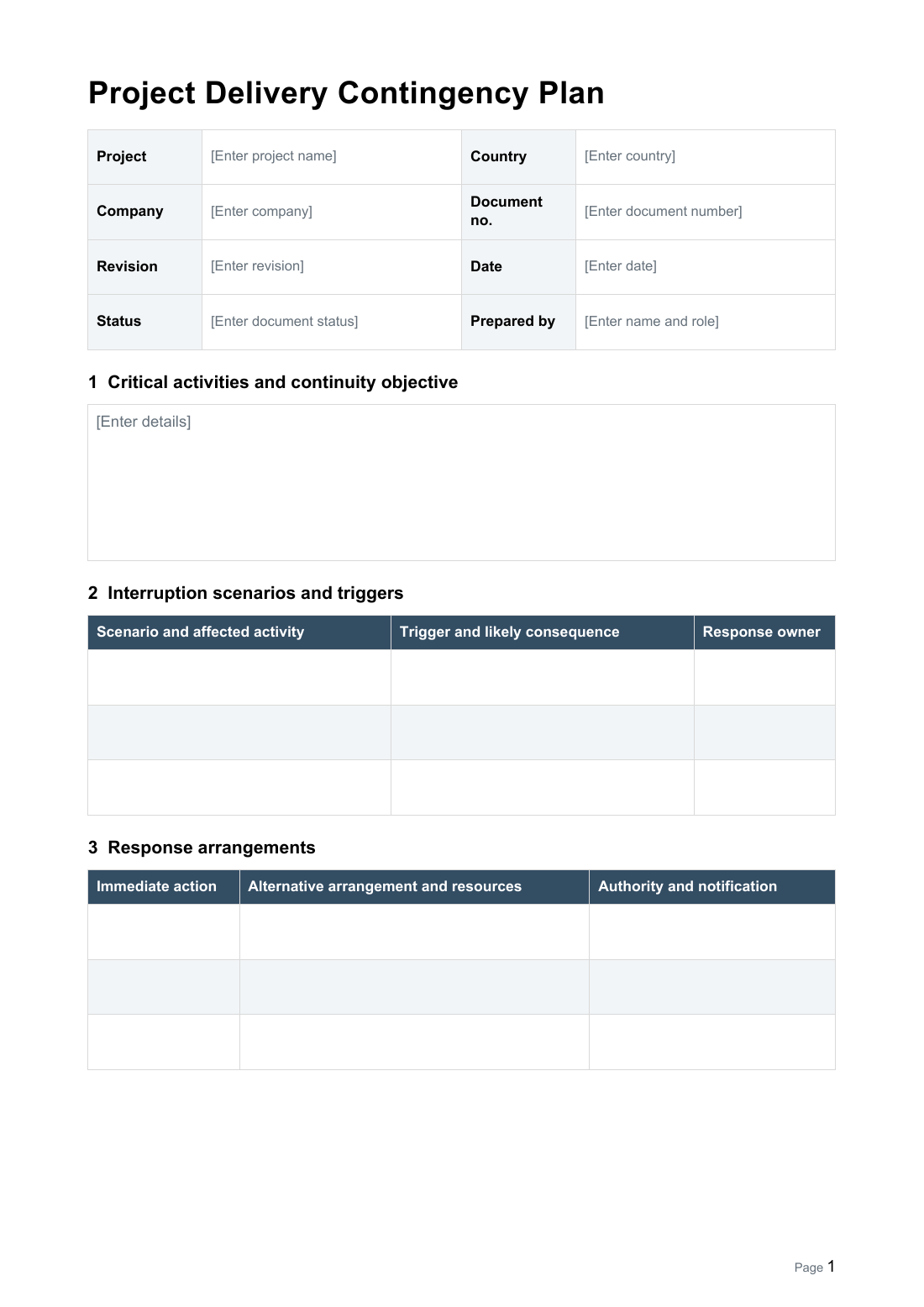 First page