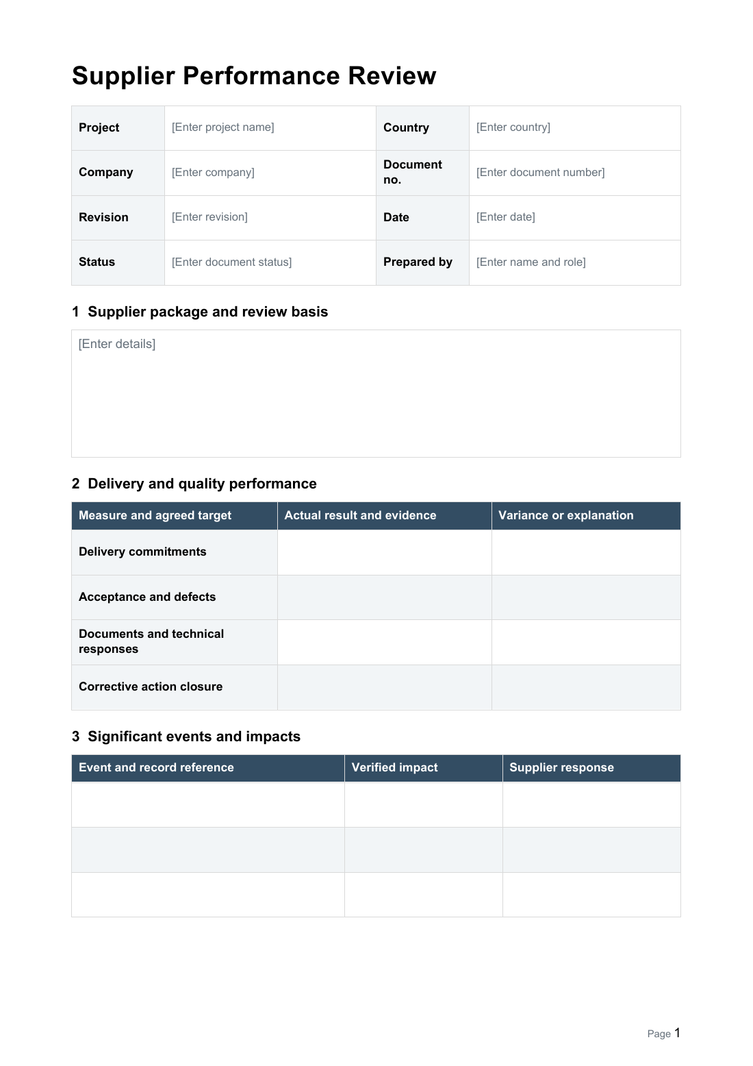 First page